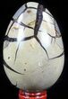 Septarian Dragon Egg Geode - Black Crystals #57341-2